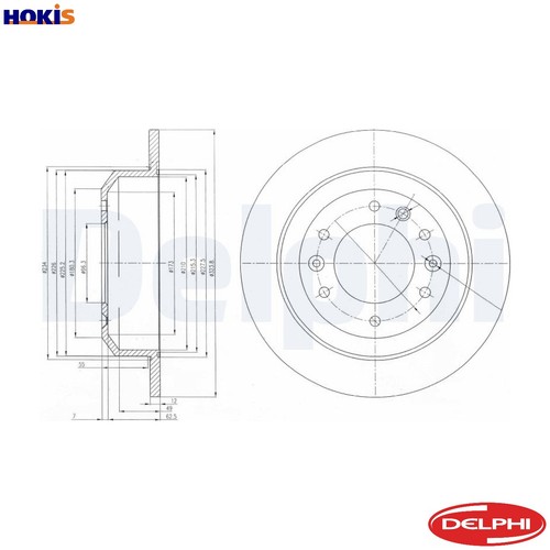 Brake disc bg4138 for kia - 2x,
