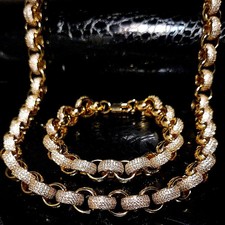 Mens Gold 12mm Belcher