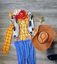 Disney Pixar Toy Story Sheriff Woody Costume + Cowboy Hat Foam Child Size 14/16