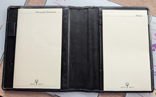 Collins notes folio - Black faux leather - with Note Pad & Address Book