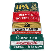 Beer Bar Towels 4 Cotton Mats