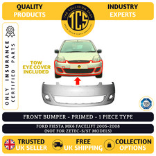 FORD FIESTA MK6 2005-2008 FRONT BUMPER PRIMED - 1 PIECE TYPE INSURANCE CERTIFIED