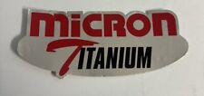 Old Micron Titanium foil backed  Exhaust Silencer Sticker