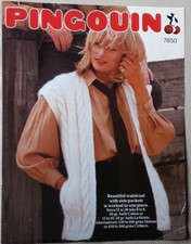 Original Pingouin Mohair Ladies Waistcoat 32"-38" Knitting Pattern 7850