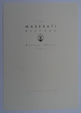 MASERATI BITURBO UK PRICE LIST 1988: Coupe, 425, Spyder. Options, Body Styling,