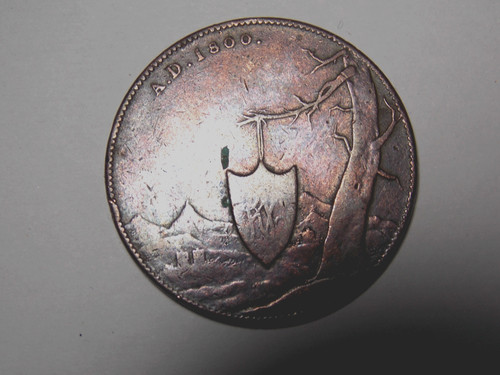 1800 ireland halfpenny token - 1800,