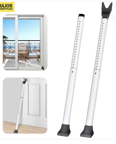 Adjustable door security bar - adjustable,