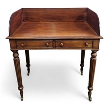Antique Victorian  console side table - mahogany writing table - dressing table