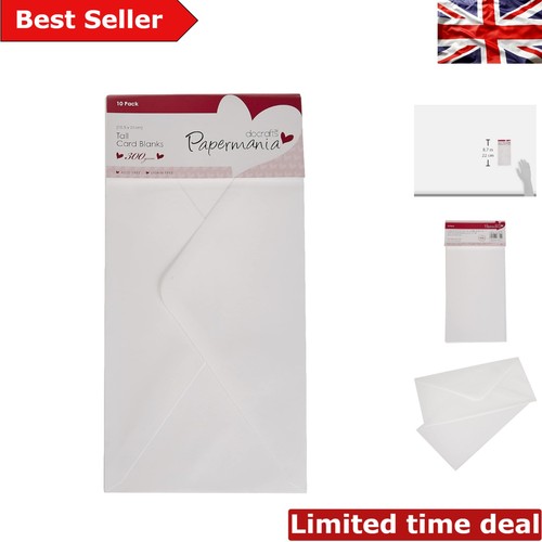 Elegant white tall card blanks - elegant,