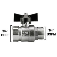 Metal Butterfly Bib Valve Full