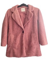 Girls Pink teddy  Coat From