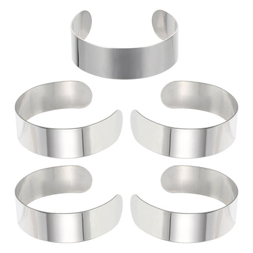 5pcs stainless steel bracelet - steel,