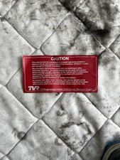 Genuine Tvr Caution Sticker Sun Visor
