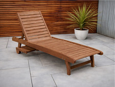 Wooden Sun Lounger Garden