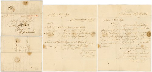 1826 letter missent market - letter,