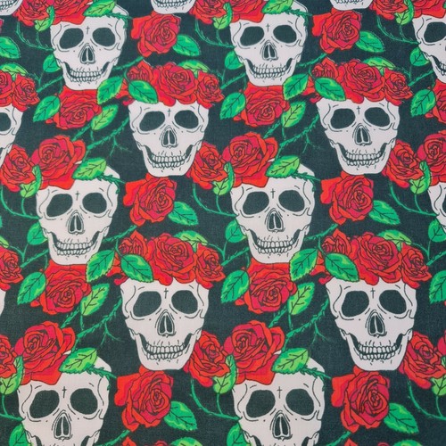Halloween polycotton skull - halloween,