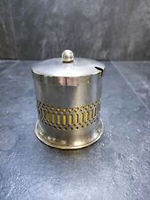 newport pottery burslem mustard pot EPNS