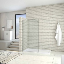 Wet Room Walk In Bath Screen Shower Enclosure 8mm Easy Clean NANO Glass 85/95/20
