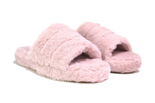 Ladies fur fluffy sliders - ladies,