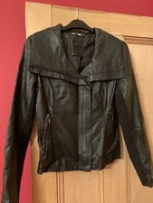 Ladies Red Herring Size 10 Faux Leather Jacket