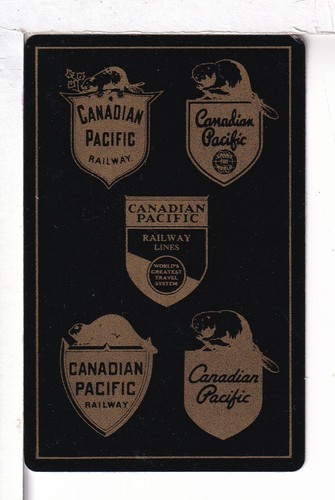 Single railroad playing card - railroad,
