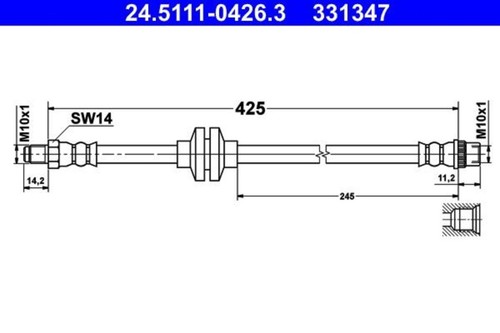 Brake hose ate fits - brake,