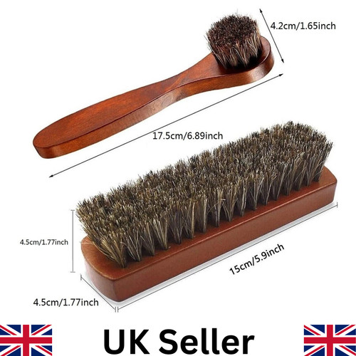 Piece horsehair shoe brush - 2-piece,
