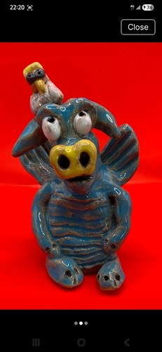 Handmade ceramic dragon - handmade,
