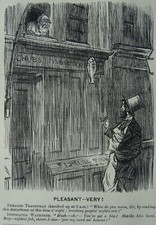 1862 Antique Victorian Print CHUBS FISHING TACKLE SHOP - PLEASANT VERY