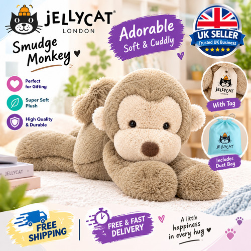 Jellycat smudge monkey medium - jellycat,