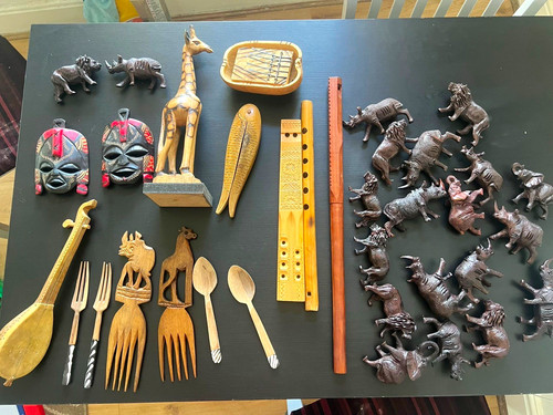 Carved wooden animal - wooden,