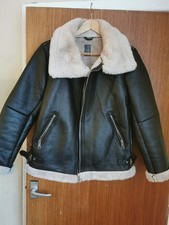 Primark faux leather aviator jacket size UK 12