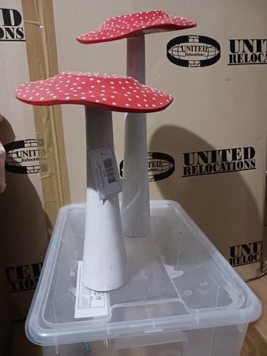 Wooden decoration mushrooms - decoration,