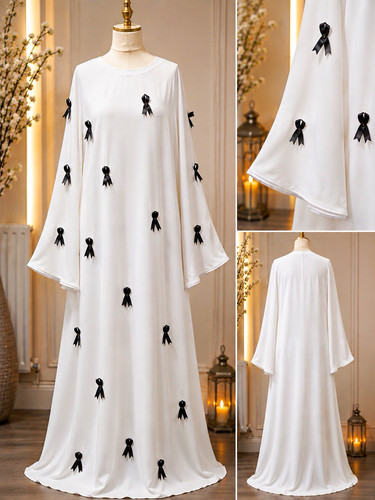 Women satin kaftan gown - satin,