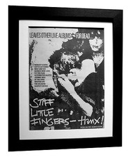 STIFF LITTLE FINGERS+Hanx+POSTER+AD+RARE ORIGINAL 1979+FRAMED+FAST GLOBAL SHIP