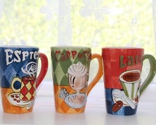 Coffee Cups Hand Painted 3D /