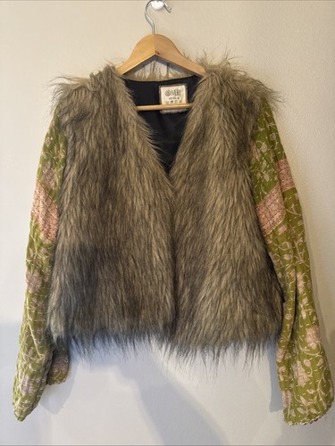 Mora upcycled faux - fur, jacket