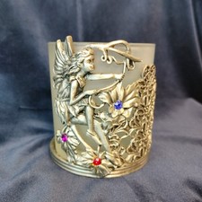 Pewter & glass fairy tealight