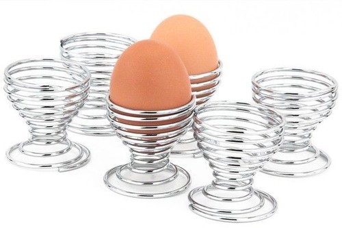 Apollo spiral chrome egg cups - chrome,