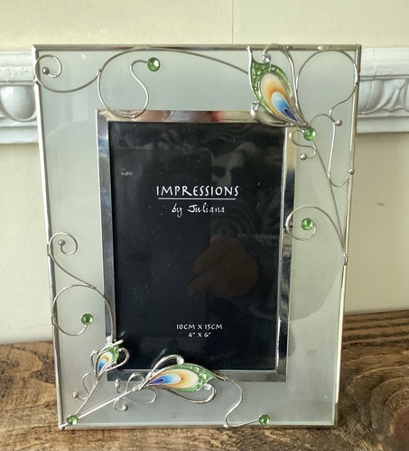 Silver toned photo frame with - toned,