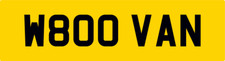 W800 VAN OLD REG NUMBER PLATE