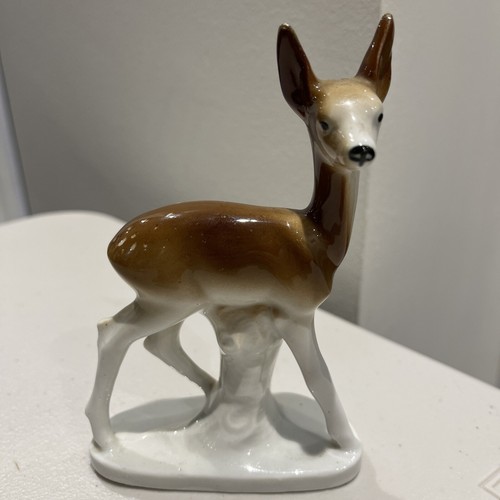 Vintage porcelain deer - vintage,