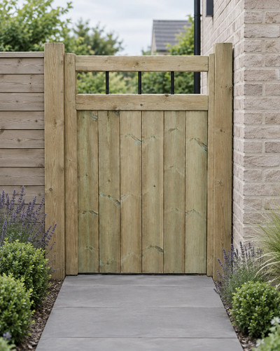 Tongue groove garden gate - &,