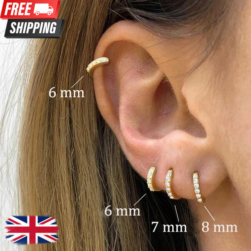 9mm round huggie - small, cubic