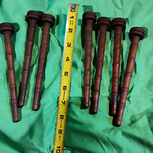 Lot turned wood antique - of,
