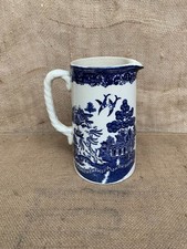 Blue white willow pattern - white,