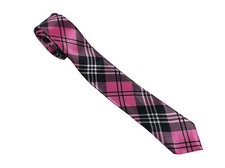 Unisex Pink Tartan Tie, Fancy
