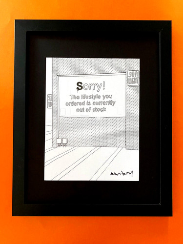 Banksy signed graffiti print - banksy,