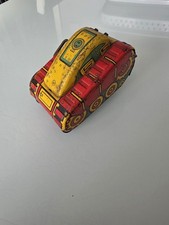 Vintage Louis Marx 1950’s Tinplate Tank No. 5 Tin Litho Wind-up Toy Tested Works