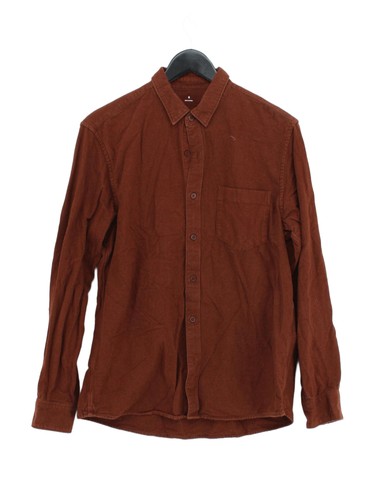 Muji men shirt brown - brown, 100%